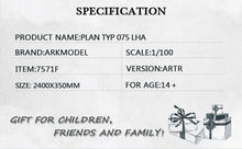 画像をギャラリービューアに読み込む, Arkmodel 1/100 Plan Type 075 LHA Amphibious Assault Ship RC Warship Model RTR No.7571