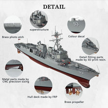 画像をギャラリービューアに読み込む, Arkmodel 1/96 Admiral Arleigh Burke Class of  Missiles Destroyers in World War II USS Navy IIA DDG92/DDG93 Lead War Ships Scale Model
