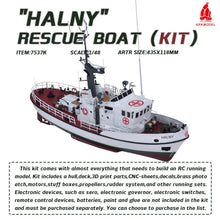 Charger l'image dans la galerie, Arkmodel 1/48 polonais Halny sauvetage bateau SAR navire avec des détails délicats Stable voile non assemblé Kits RC échelle modèle bateau KIT