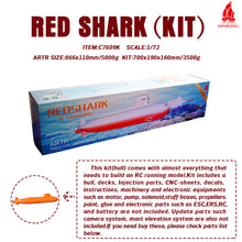 Carica l'immagine nel visualizzatore di Gallery, Arkmodel 1/72 Red Shark RC Submarine Kit Nuclear Dynamic Diving Plastic Unassembled Scale Model