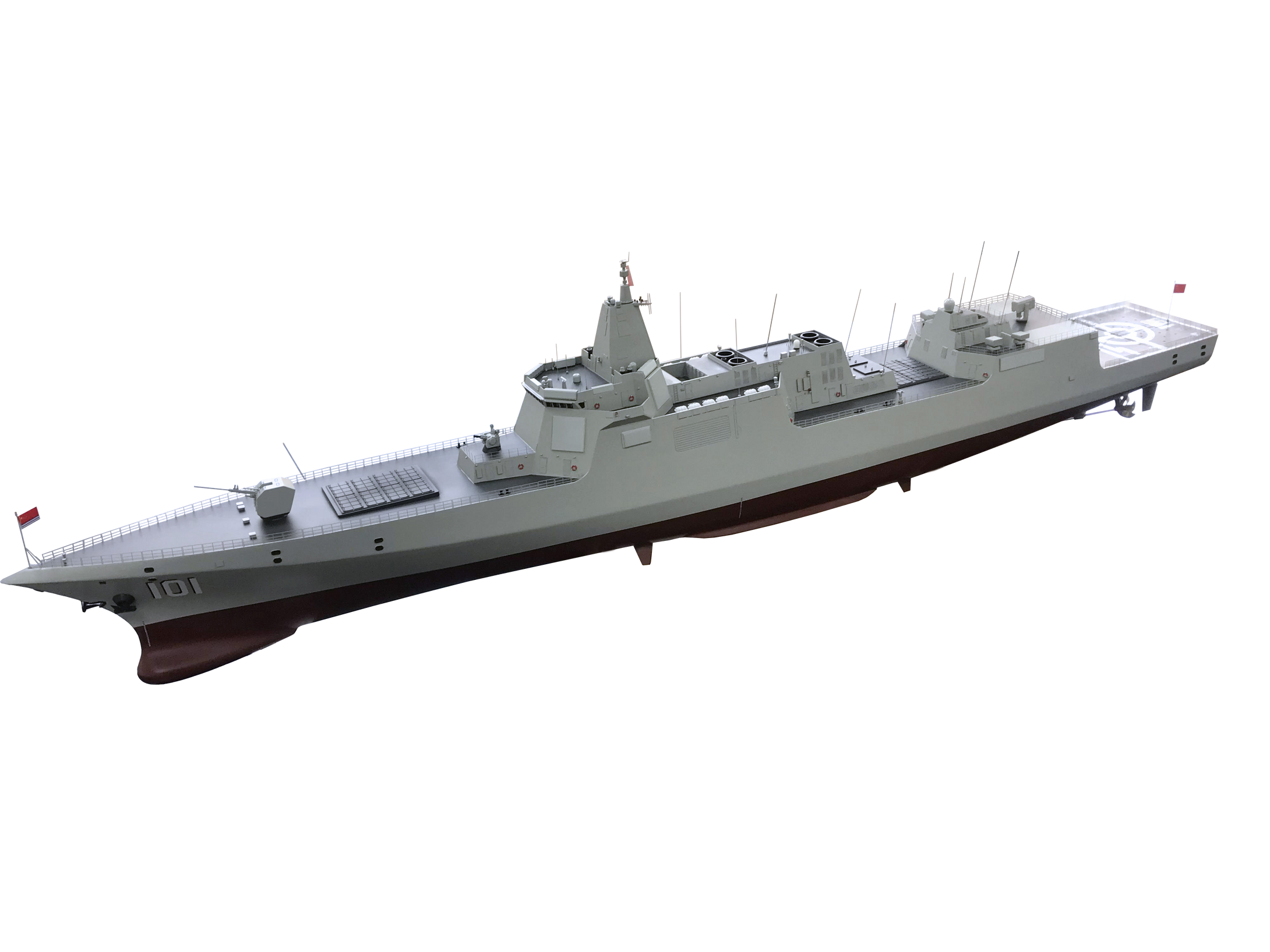 Arkmodel 1/100 PLAN Type 055 Destroyer OTAN/OSD Classe Renhai Cruiser Liberation Army Navy Surface Force Avec KIT Multi-Mission/RTR