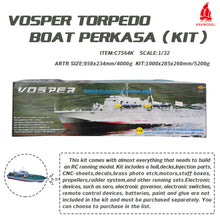 Cargar imagen en el visor de la galería, ARKMODEL 1/32 Perkasa Unassembled Plastic Model Kit RC Ship Boat Scale Model Vosper Fast Patrol Warship High-Speed Boats
