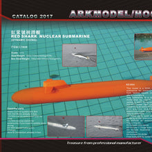 Carica l&#39;immagine nel visualizzatore di Gallery, Arkmodel 1/72 Red Shark RC Submarine Kit Nuclear Dynamic Diving Plastic Unassembled Scale Model
