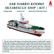 Cargar imagen en el visor de la galería, Arkmodel 1/25 SAR Vessel Harro Koebke SK32 German Maritime Salvage And Rescue Cruisers Multi-function Model Ship Build KIT
