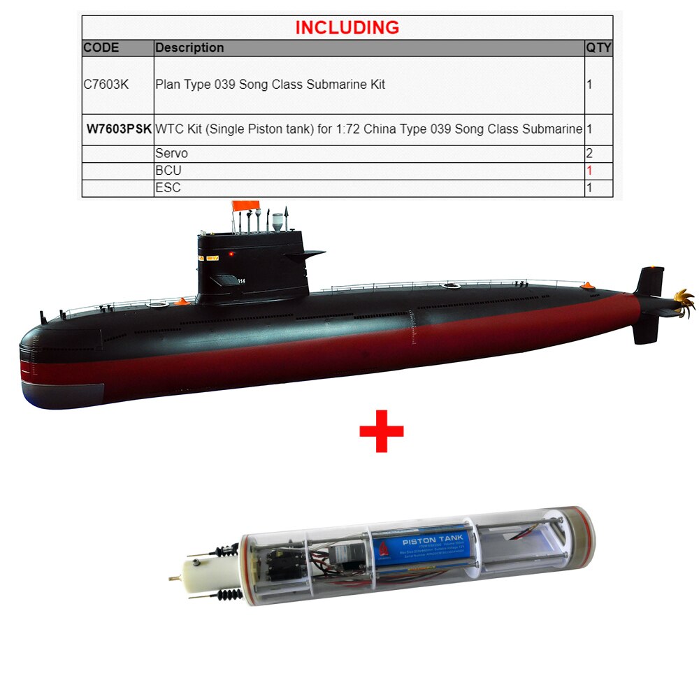 Rc submarine kit top